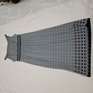 Size L maxi blue and red dress